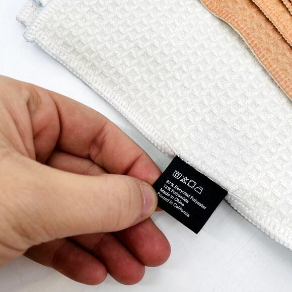 Geometry Ombre Blue & orange Dish Towel Set (5) - Picture 5 of 8